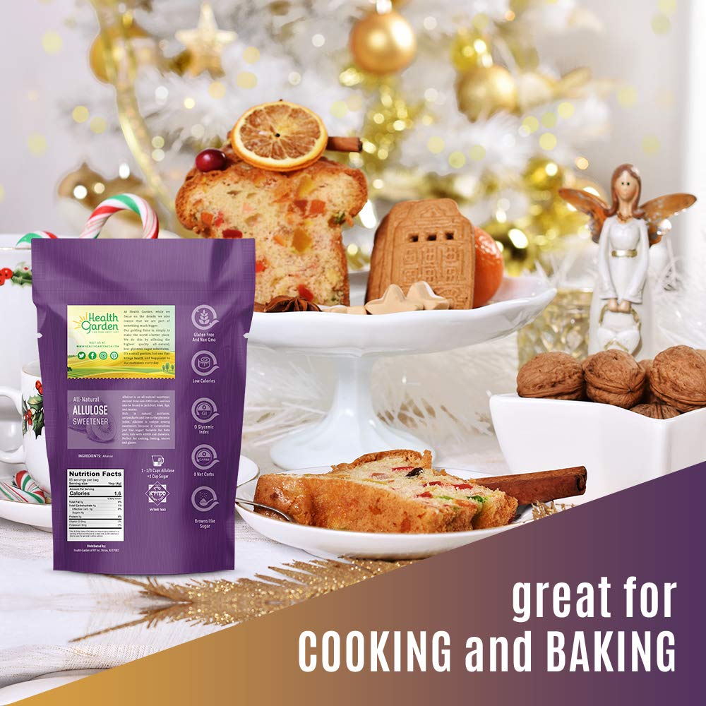 Health Garden Allulose Sweetener - Gluten and Sugar Free - Zero Net Carb - Non GMO - Kosher - Keto Friendly (14 OZ)