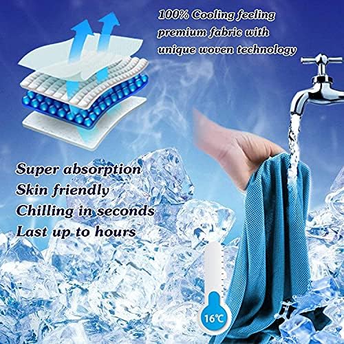 Sukeen [4 Pack Cooling Towel (40"x12"),Ice Towel,Soft Breathable Chilly Towel,Microfiber Towel for Yoga,Sport,Running,Gym,Workout,Camping,Fitness,Workout & More Activities