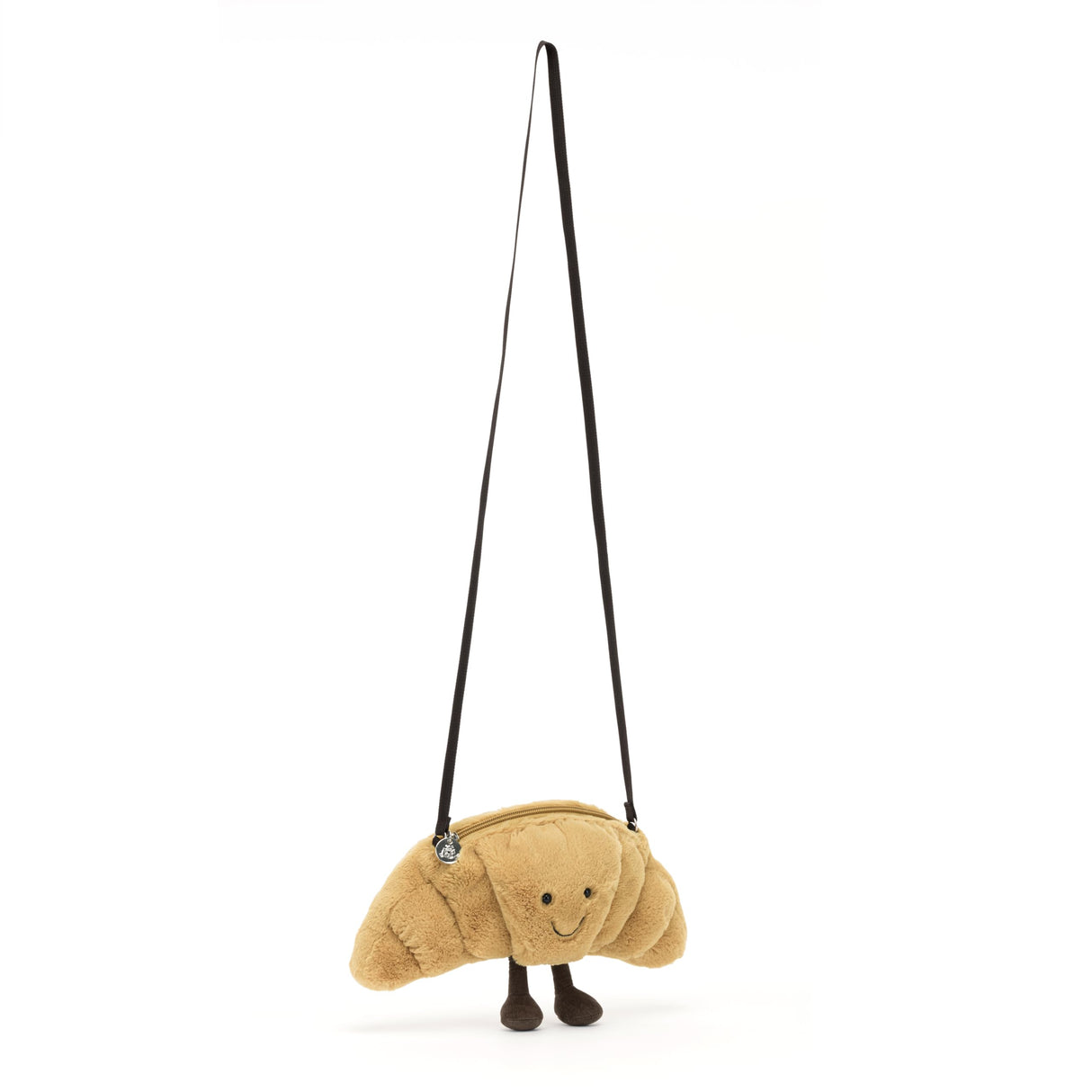 Jellycat Amuseables Croissant Plush Bag, 10.5 inches - Crossbody & Shoulder Purse - Fun & Unique Handbag