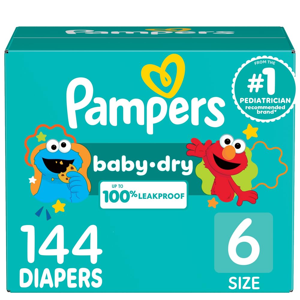 Pampers Diapers - Baby Dry - Size 5, 164 Count, Absorbent Disposable Infant Diaper (Packaging May Vary)