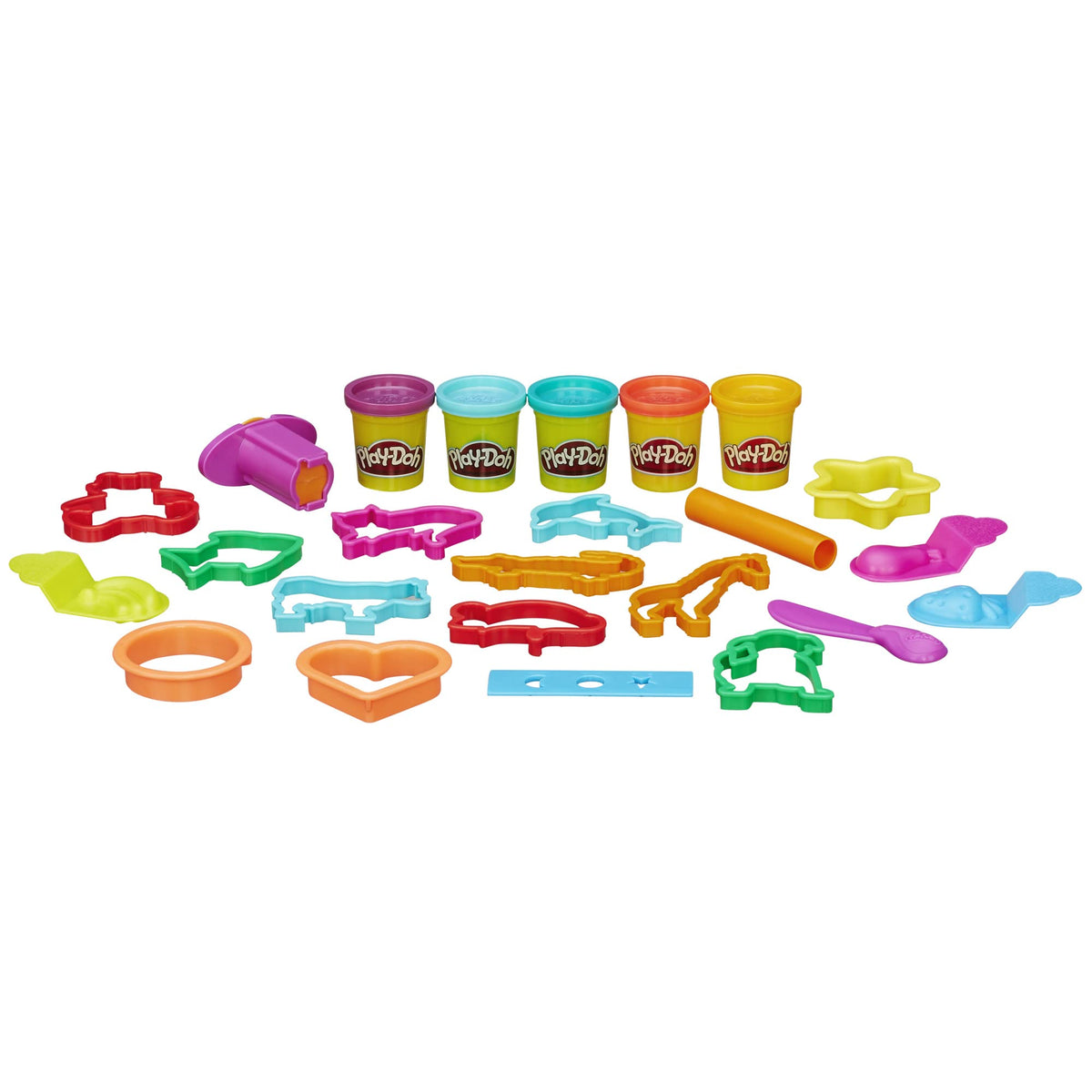 Play-Doh Fun Tub Set, 19 Accessories & Reusable Storage Container, Preschool Toys, Kids Arts & Crafts, Back to School Gifts, Ages 3+ (Amazon Exclusive)