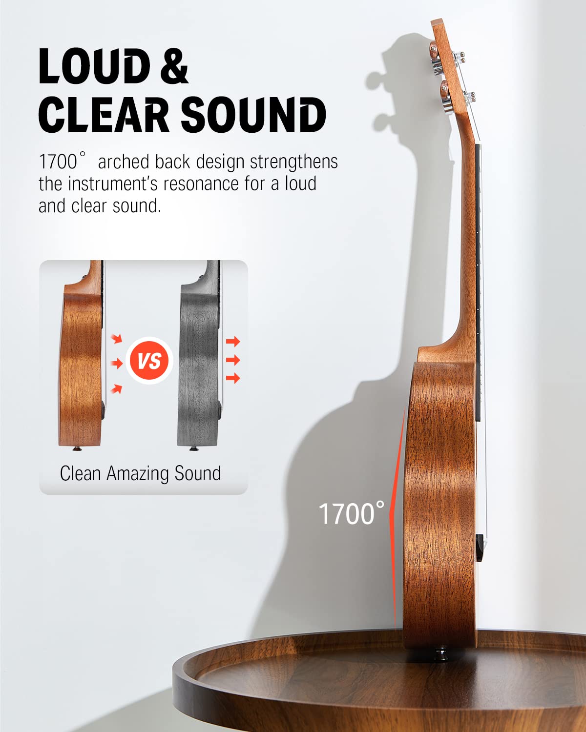 Donner Soprano Ukulele Mahogany 21 inch Ukelele Beginner Kit Online Lesson Gig Bag Strap Nylon String Tuner Picks Cloth DUS-1 Ukalalee Set Christmas Gift