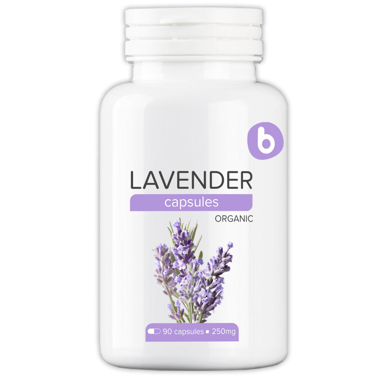 Organic Lavender Capsules - Lavender Pills for Relaxation and Balance - Supports Calm Mind and Body - Natural Supplement - Non-GMO, Gluten-Free – 90 Vegan Capsules