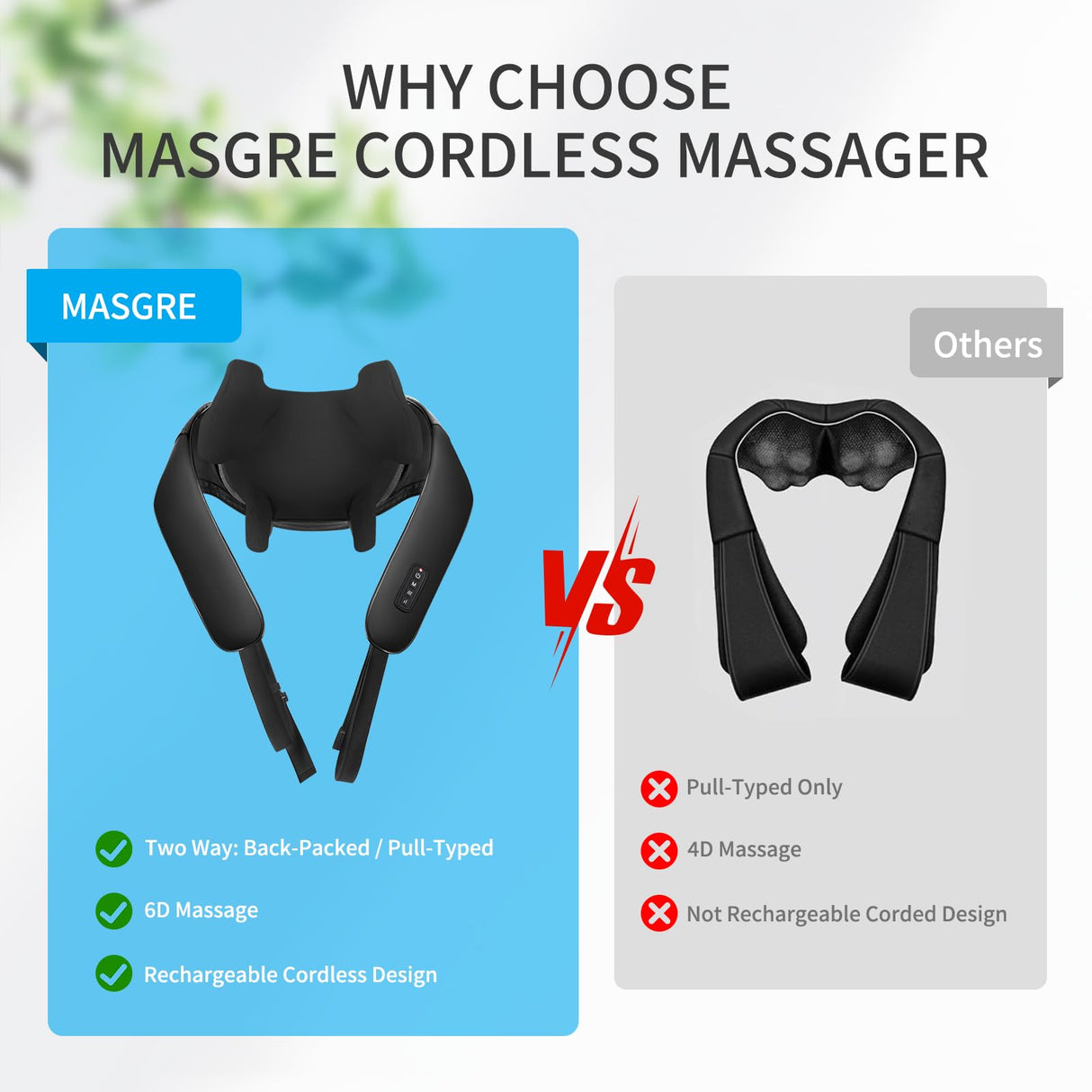 Cordless Neck Massager with Heat - Shiatsu Neck and Back Massager for Pain Relief Deep Tissue, Rechargeable 6D Kneading Leg Shoulder Massage Gifts for Women Men Mom Dad Birthday Mothers Fathers Day