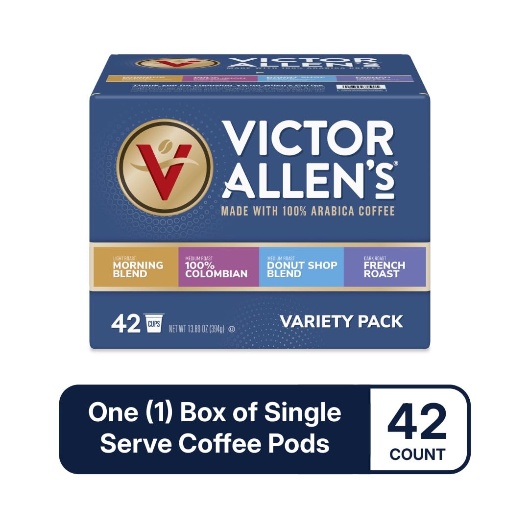 Victor Allen's Core Roast Variety Pack, 42 Count, Coffee Pods