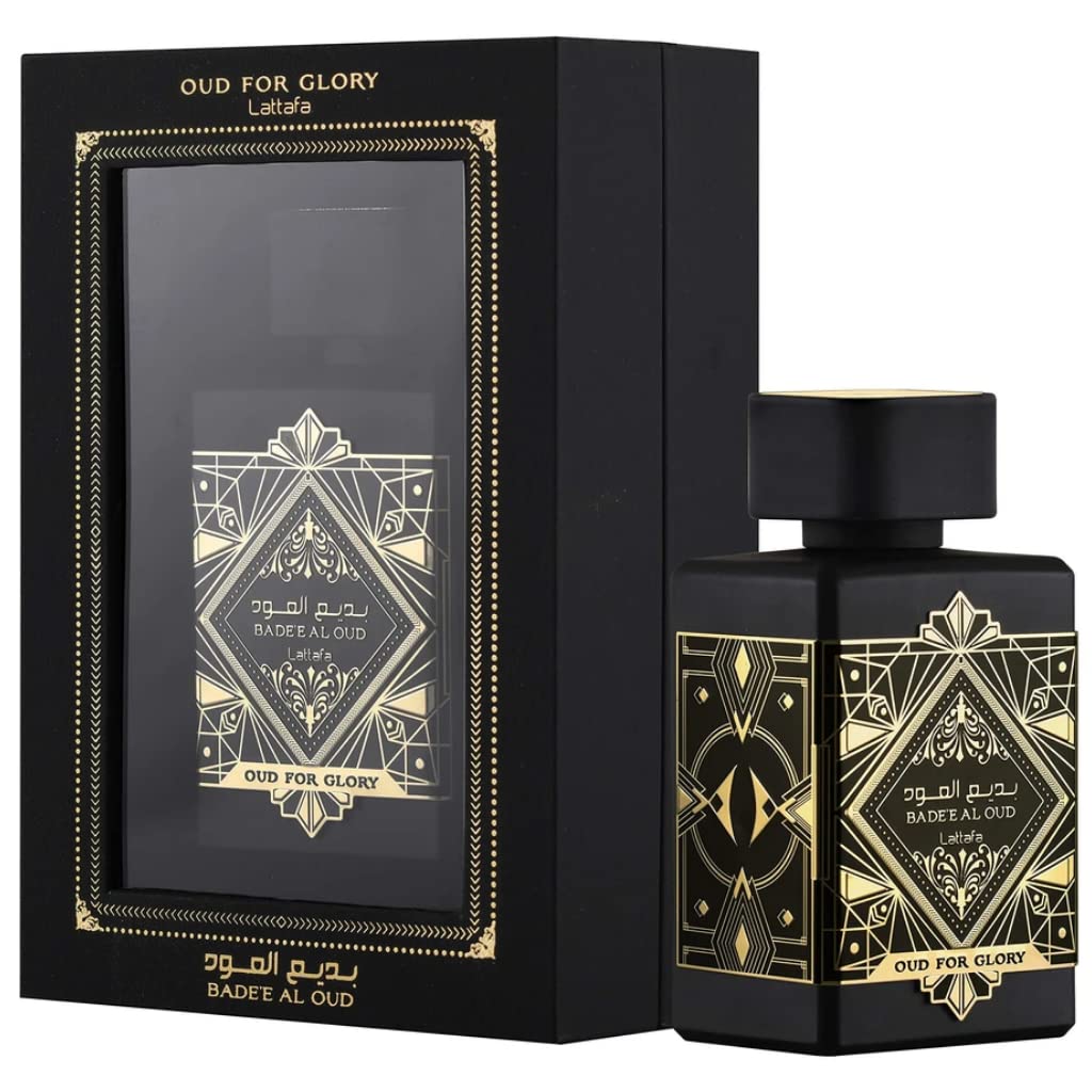 Lattafa Perfumes for Unisex 3 Piece Eau de Parfum Gift Set (Bade'e Al Oud Oud For Glory + Fakhar for Men + Yara Moi) 3.4 Ounce/100 ml each
