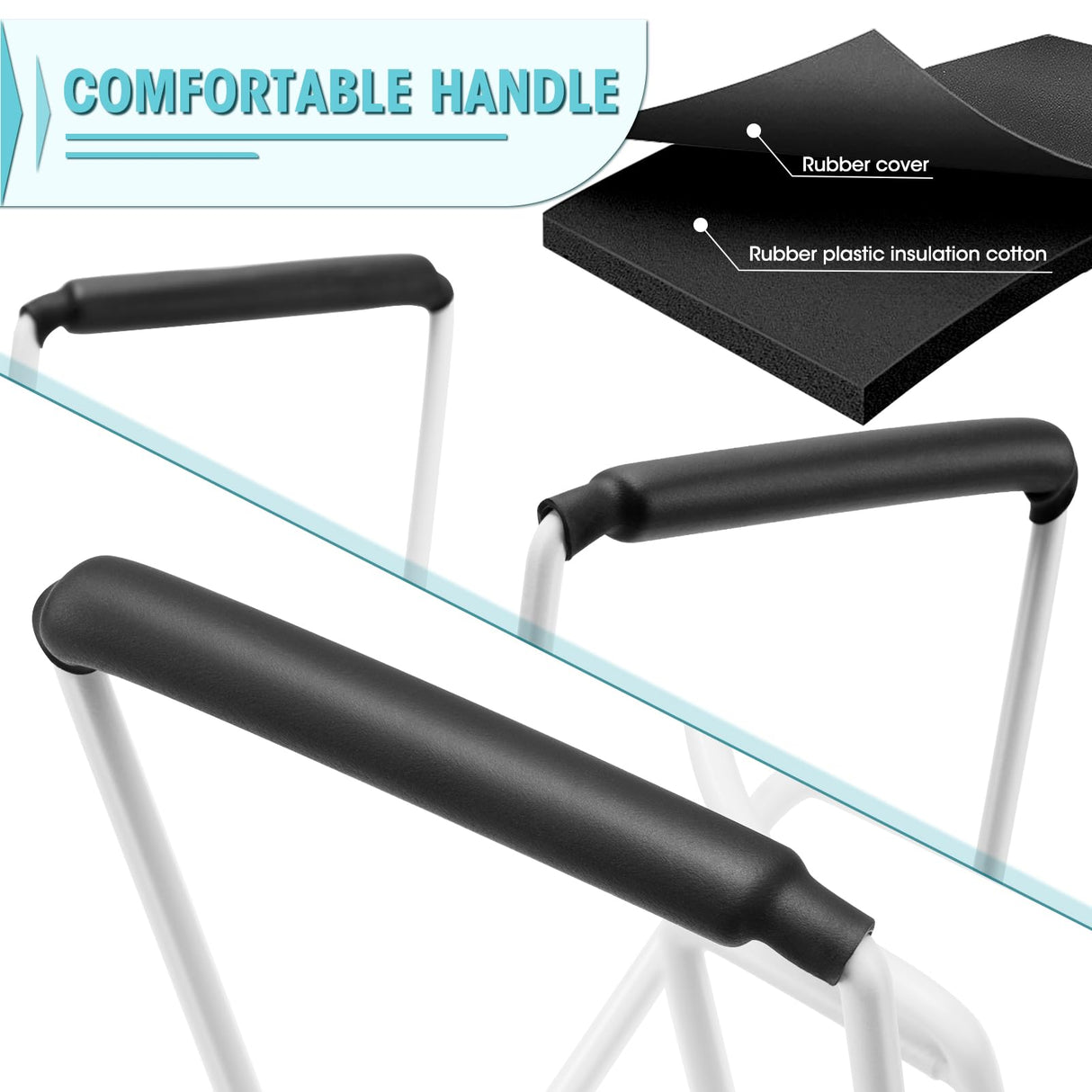 Zipcase Stocking Donner, Sock Aid Tool to Put on Compression Socks for Large Calves Less Than 18" in Circumference (Compatible for JOBST,SB SOX,CHARMKING,FITRELL,Bluemaple,COOLOVER) White