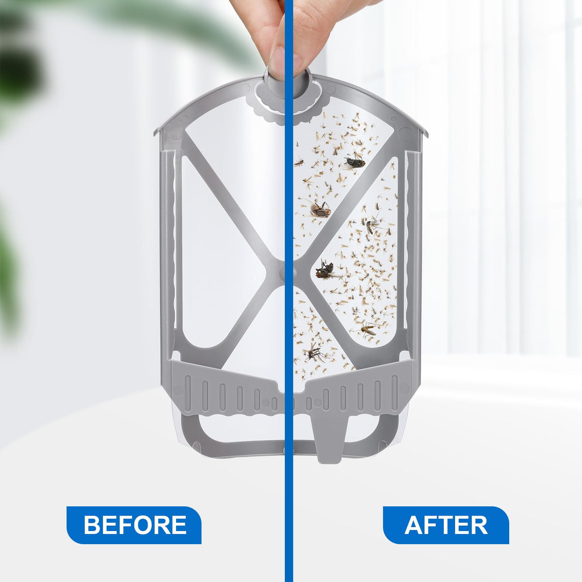 INRAGEO Flying Insect Trap & 5 Cartridges - Compatible with Refills