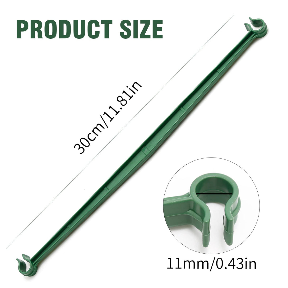 100PCS Stake Arms for Tomato Cage, 11.8 Inches Expandable Trellis Connectors, Tomato Stake Supports, 11mm Bayonet Diameter Plant Stakes for Climbing Plants, Tomatoes Stakes, Vegetables