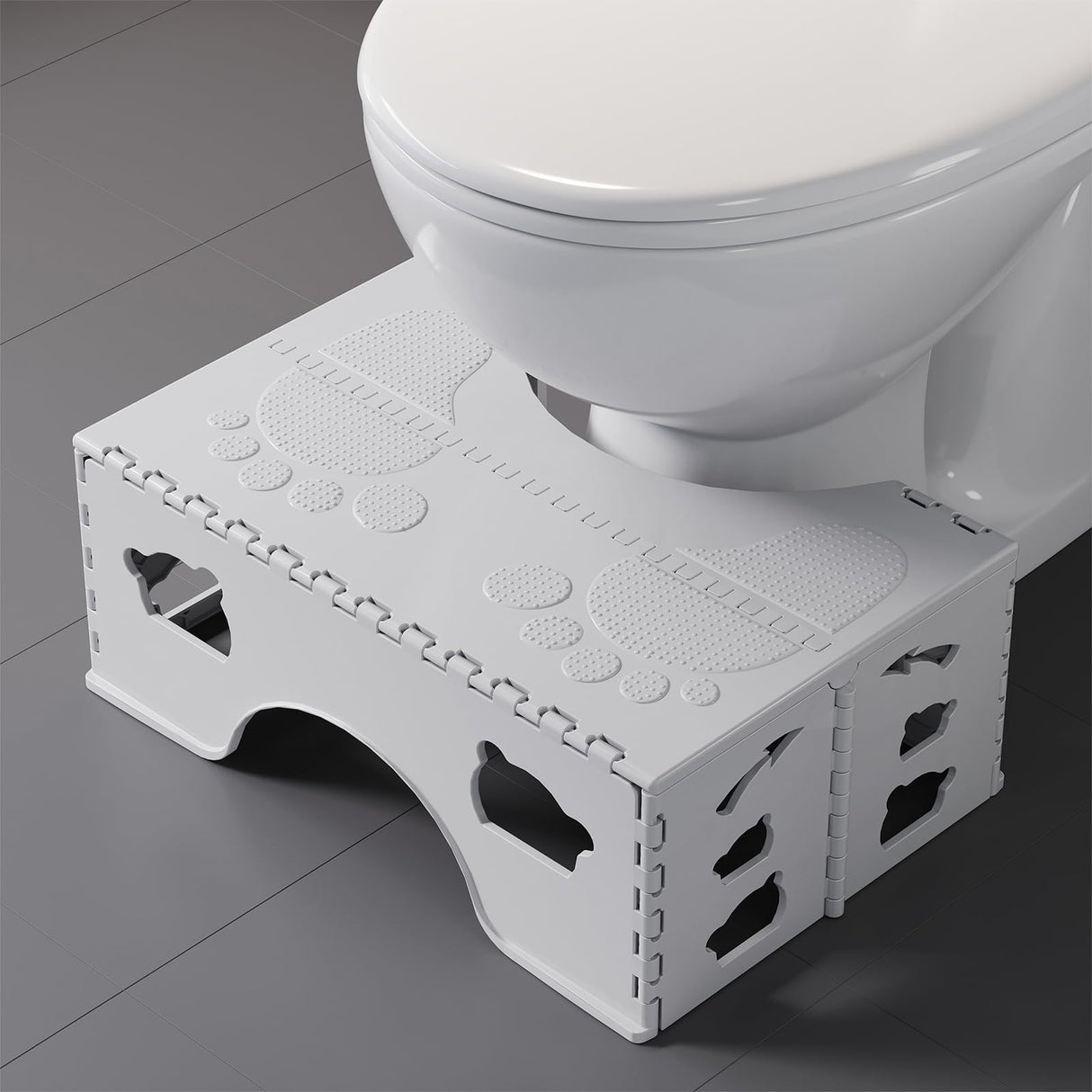 Foldable Toilet Stool Poop Stool Adult, Portable Squatting Potty for Travel Size, 7 Inch Toilet Stool Squat Adult, Collapsible Pooping Foot Stool for Bathroom, Toilet Step for Kids