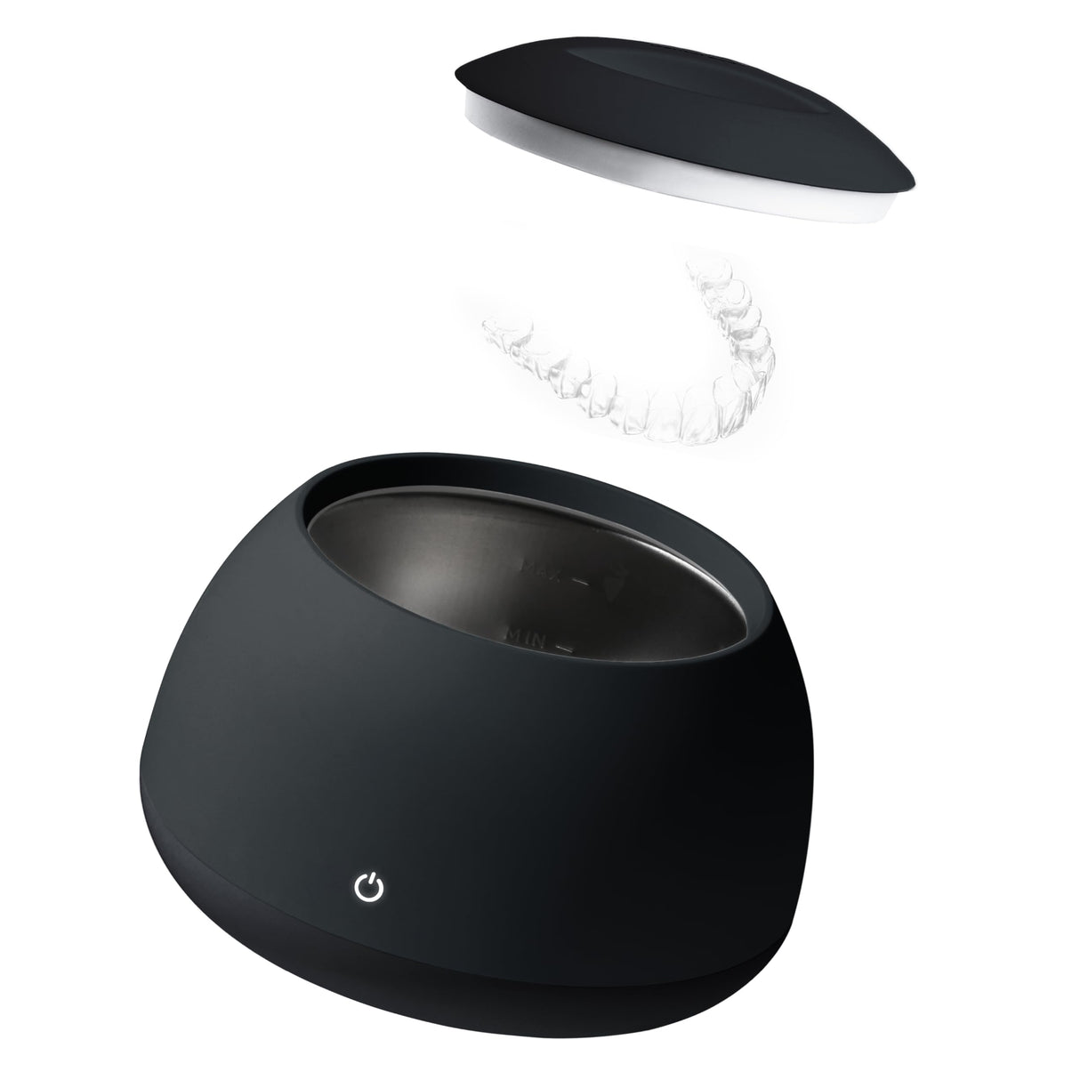 Zima Dental Pod | Jet Black | Ultrasonic Retainer Cleaner Machine | Aligner, Nightguard, Mouth Guard, Denture Cleaner | Oral Dental Care FSA HSA Approved