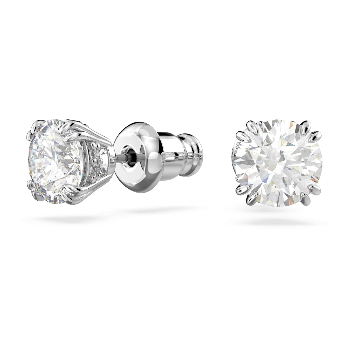 Swarovski Constella Pierced Stud Earrings, White Crystals on a Rhodium Finish Setting, Part of the Constella Collection