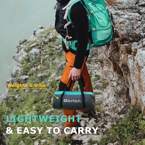 Gorich Beach Tent with Canopy - Easy Setup 3-6 Person Portable Sun Shelter, UPF 50+ UV Protection Sun Shade, Lightweight & Compact Beach Cabana for Family Travel