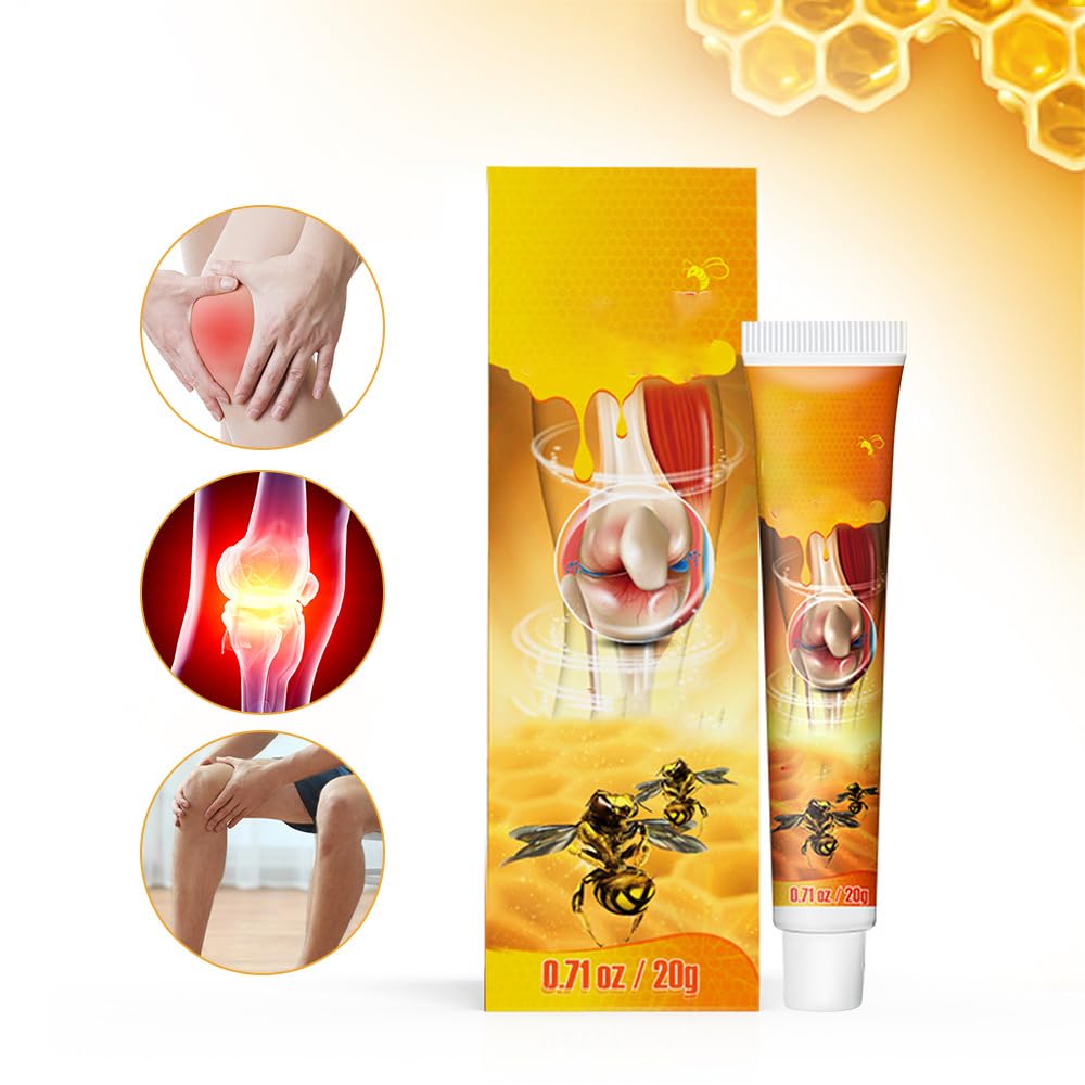 3 Pack Bee Venom Cream, Bee Venom Advanced Joint and Bone Gel for Neck, Knee, Shoulder, Waist, Leg