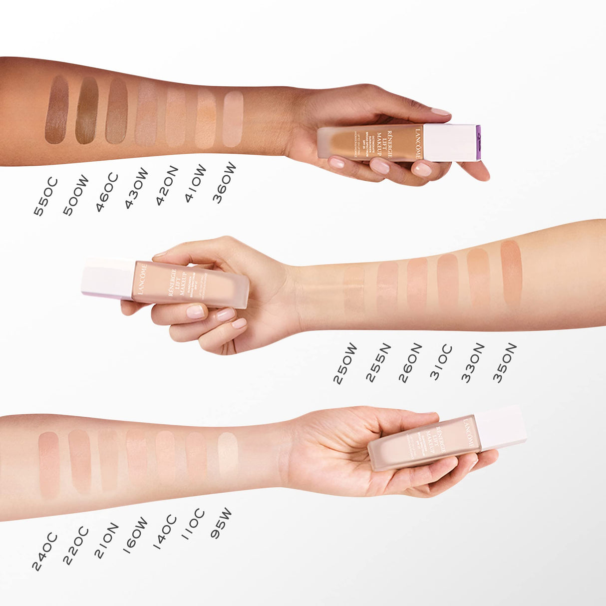 Lancôme Rénergie Lift Liquid Foundation With SPF - Buildable Medium To Full Coverage - Up To 12HR Lifting & Hydration - 260 Bisque N