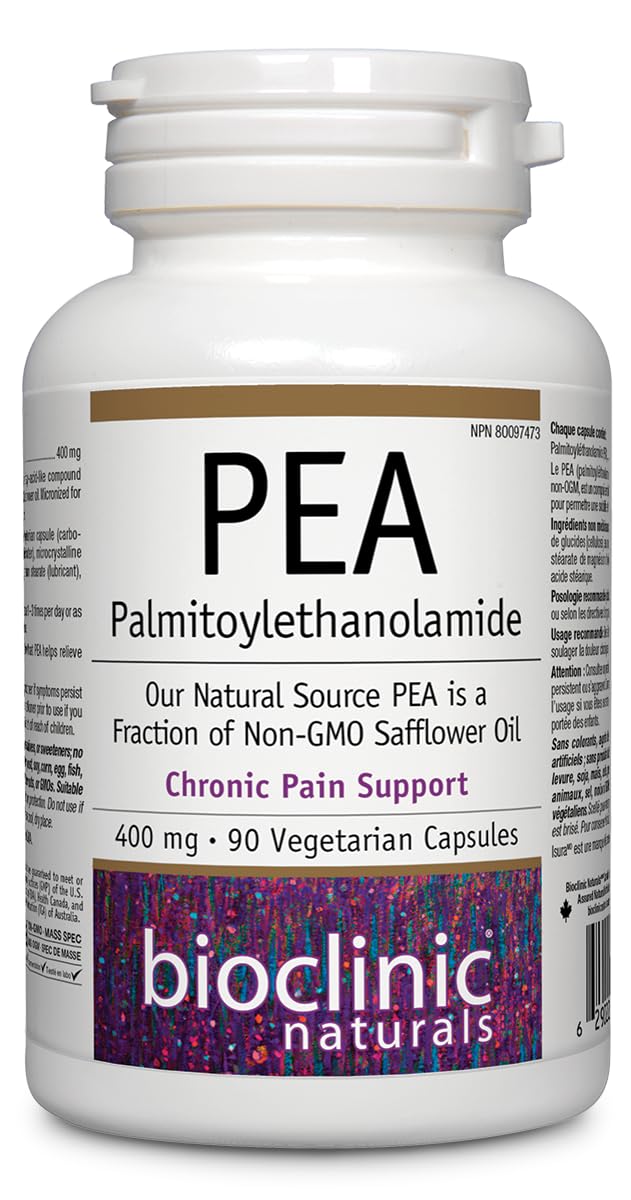 Bioclinic Naturals Pea Palmitoylethanolamide 400 mg 90 Vegetarian Capsules