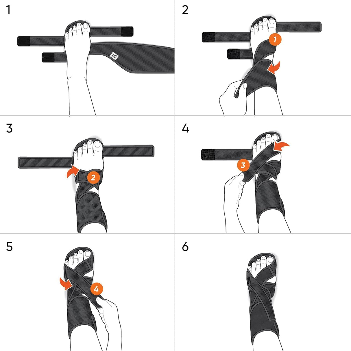 NEOFECT Drop Foot Brace - Adjustable AFO Ankle Brace for Walking & Stroke Recovery, Breathable Material for Ankle and Foot Support, Comfortable Design (Medium/Left)