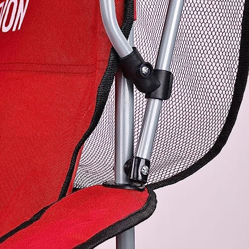 Canopy Chair Folding Camping Recliner Support with Carrying Bag, Burgundy