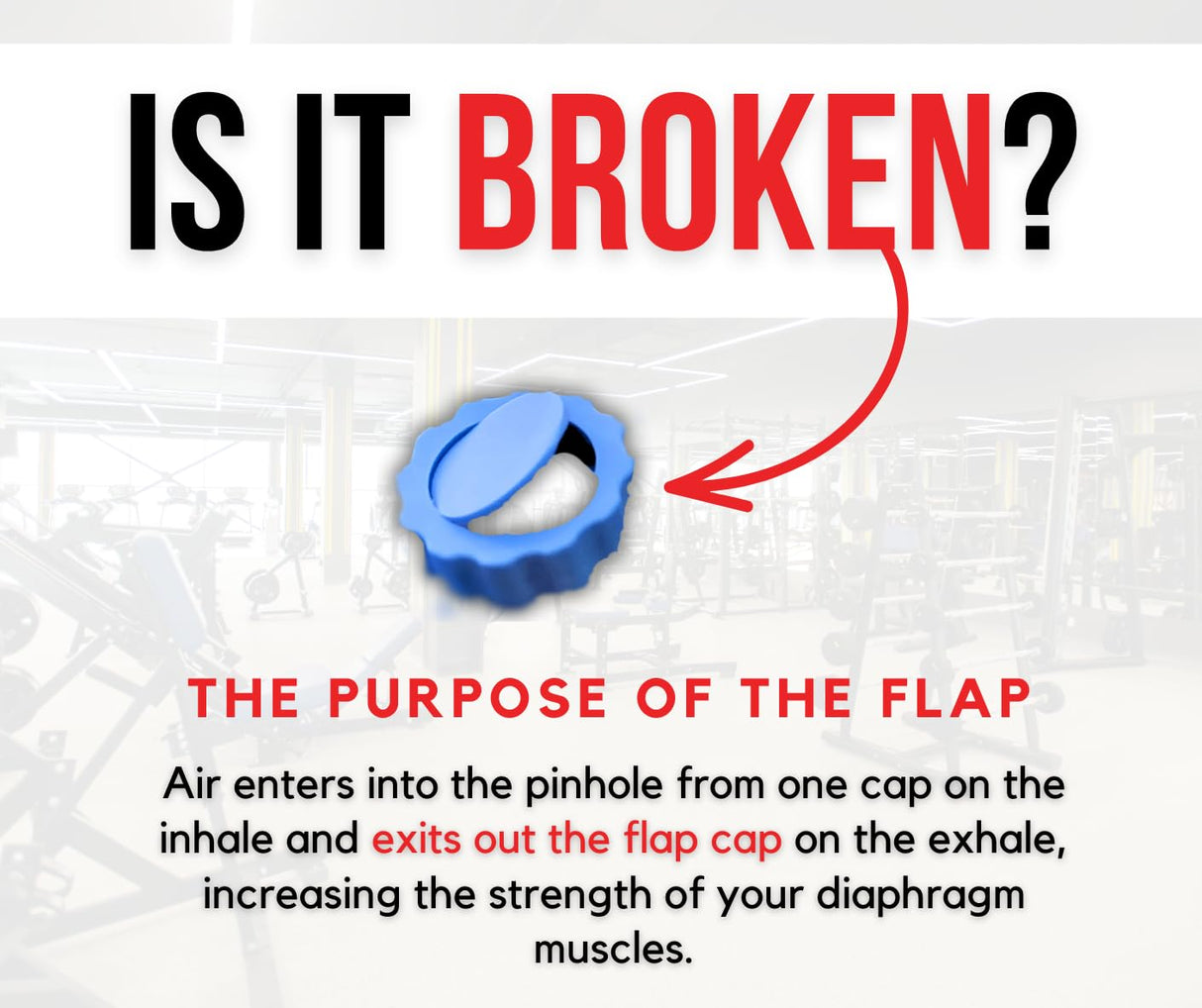 Bas Rutten O2Trainer: Breathing Muscle Training Device – Lung Power & Endurance Tool for Athletes, Singers & High-Altitude Performance – Diaphragmatic Respiratory Trainer – 16 Resistance Caps – Blue