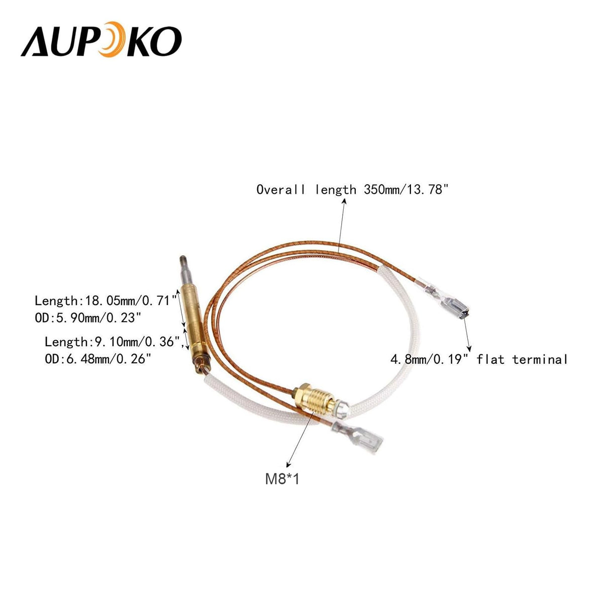 Aupoko Gas Patio Heater Parts Thermocouple and Anti Tilt Switch, Gas Patio Heater Safety Kit, Fits for Patio and Room Heater Garden Outdoor Heater Accessories