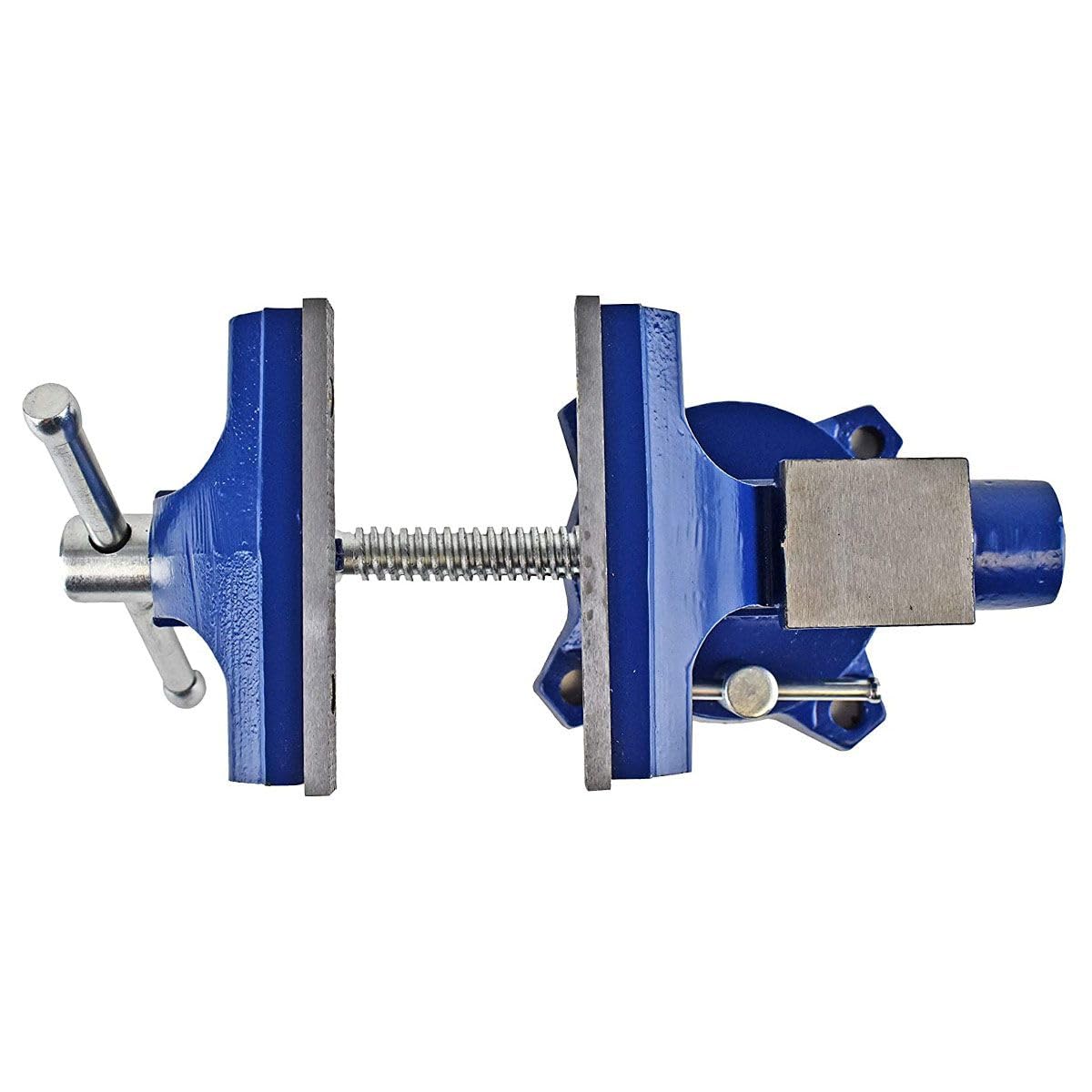 Yost Vises LV-4 Homeowner's Vise | 4.5 Inch Jaw Width with a 3 Inch Jaw Opening Home Vise | Secure Grip with Swivel Base | Blue