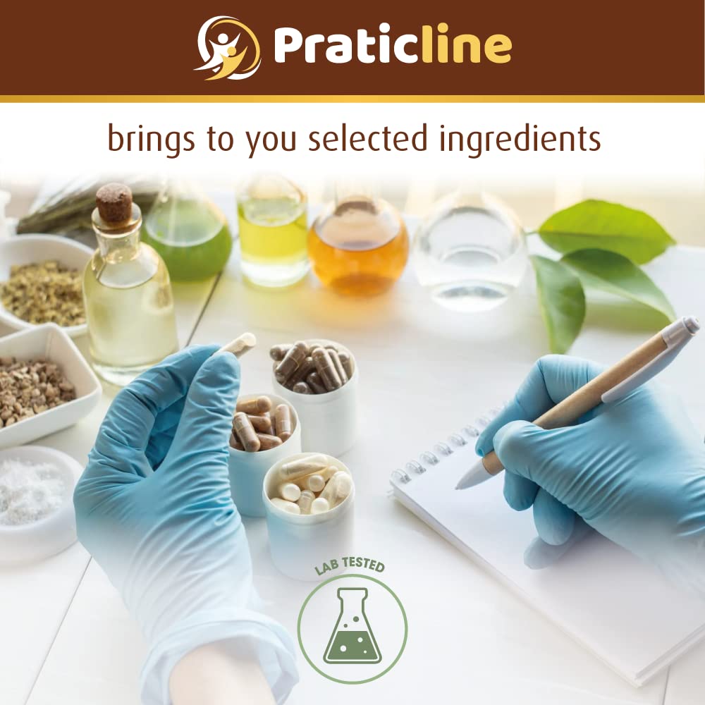 PRATIC LINE Ashwagandha Capsules 3,000 mg - 120 Vegan Cap Made with Organic Ashwagandha Powder and Root Extract. Gluten Free. Made in USA