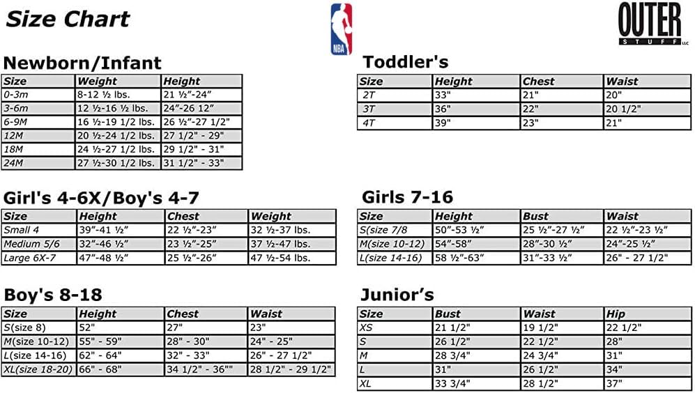 Outerstuff NBA Newborn & Infants 0-24 Official Player Name & Number Jersey Creeper Romper