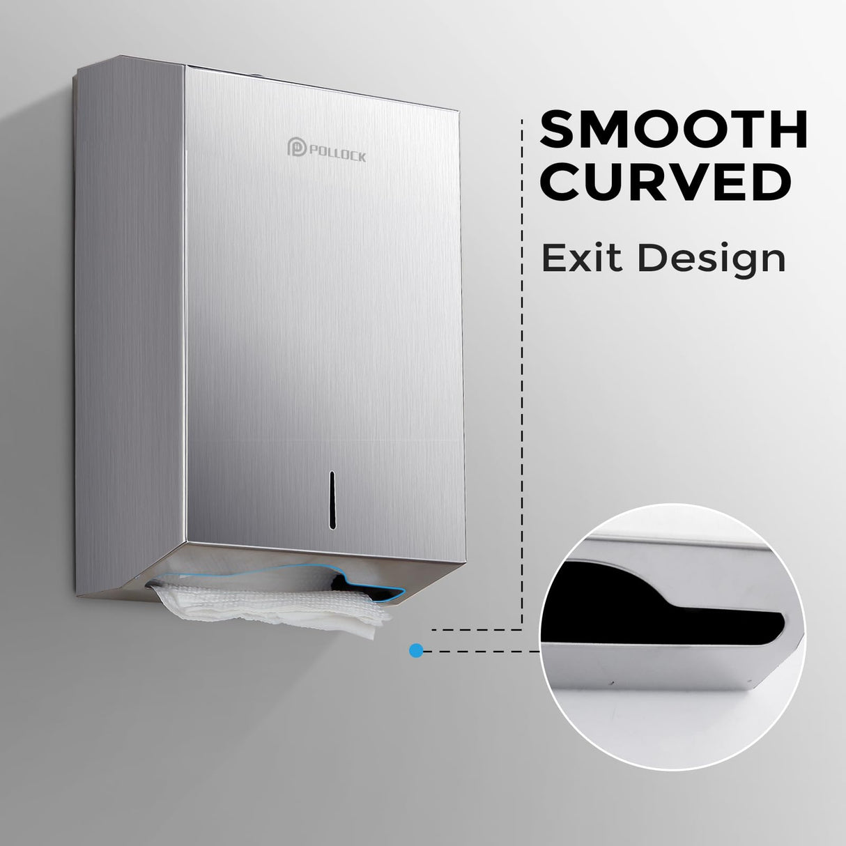 Commercial PaperTowel Holder Dispenser Wall Mount,304 Stainless Steel Bathroom Paper Towel Holder,Toilet Paper Napkin Holder,C Fold Multifold Trifold Paper Towel Dispenser,Hand Towel Dispenser