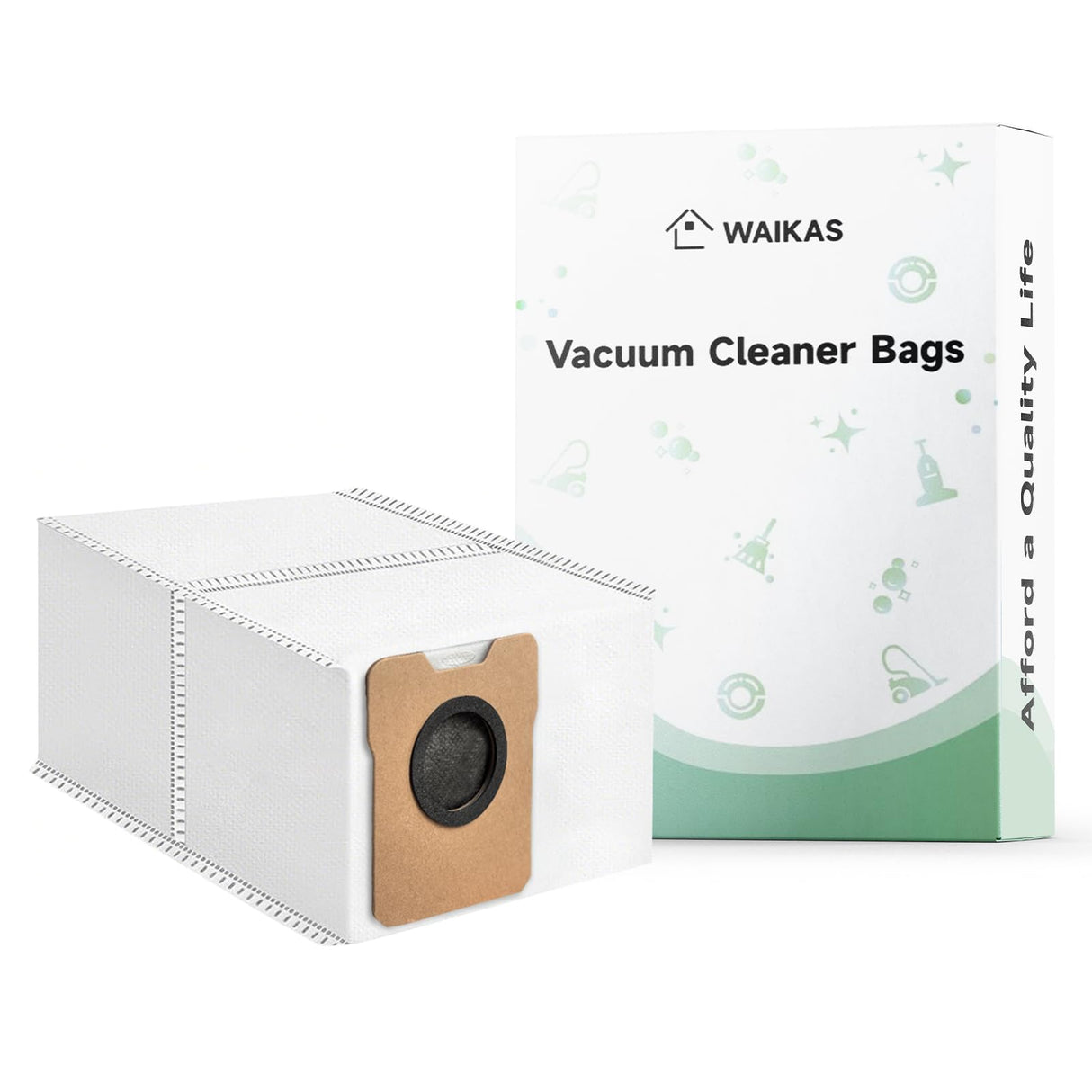 WAIKAS 20 Pack C20 / C10 Dust Bags for Eufy Omni C20, C10 Robot Vacuum Cleaners, 3L Large Capacity Vacuum Bags - Disposable Replacement Parts/Accessories