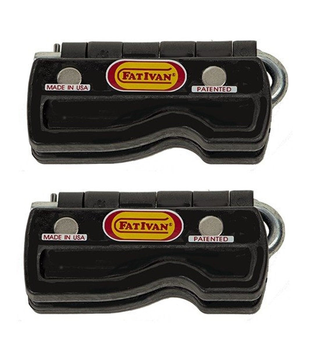 The Original Fat Ivan Fold Up Doorstop Wedge with Magnet Black (Pack of 2)
