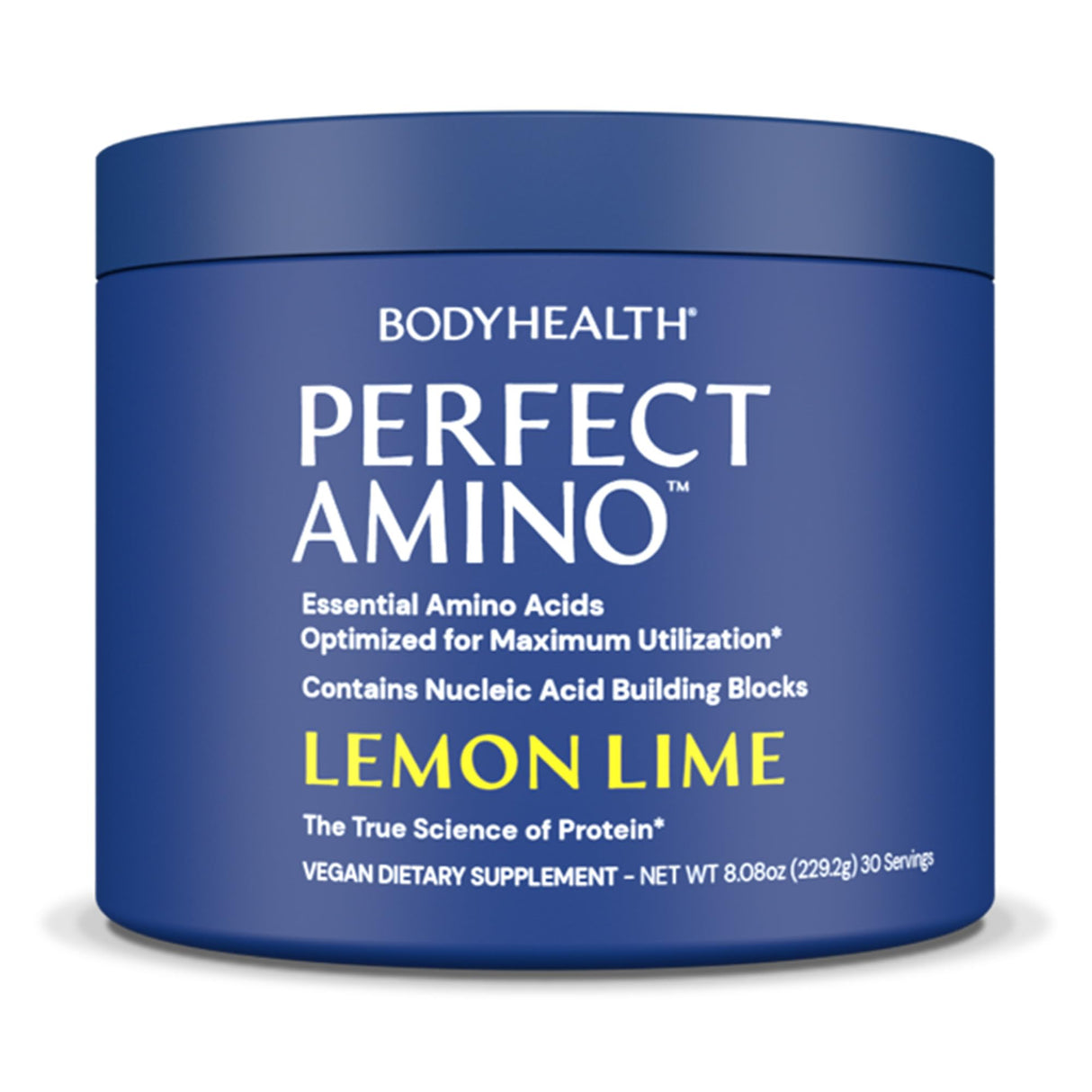 BodyHealth PerfectAmino Powder - BCAA and EAA Powder for Pre and Post Workout - Amino Acid Energy Drink for Men and Women to Support Lean Muscle and Recovery - Lemon Lime - 30 Servings