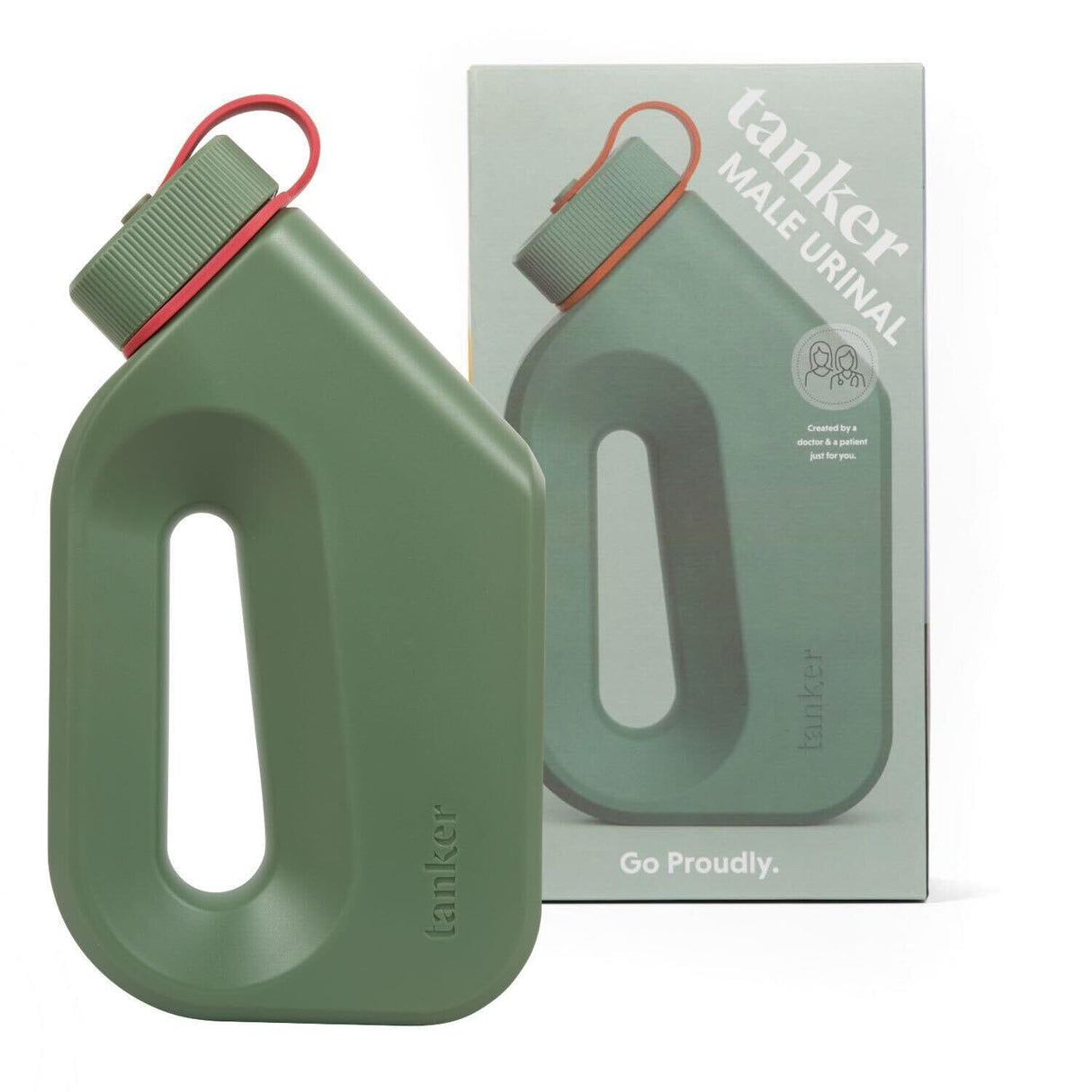 Tanker - Portable Urinal for Men Spill Proof - A Camping and Festival Essential, Designed for Nighttime Urges, Post-Surgery Recovery, and Travel Use - HSA/FSA Eligible