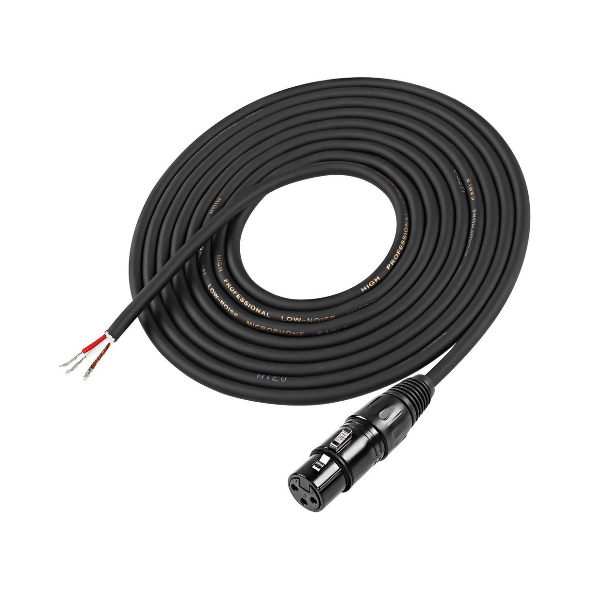 XMSJSIY XLR Microphone Cable Pigtail Bare Wire 3Pin XLR Speaker Audio Mic Cable Open End Connector Replacement Extension Cable for DJ/PA Subwoofer Mixer Amplifier - 4M/13.1FT (XLR Female)