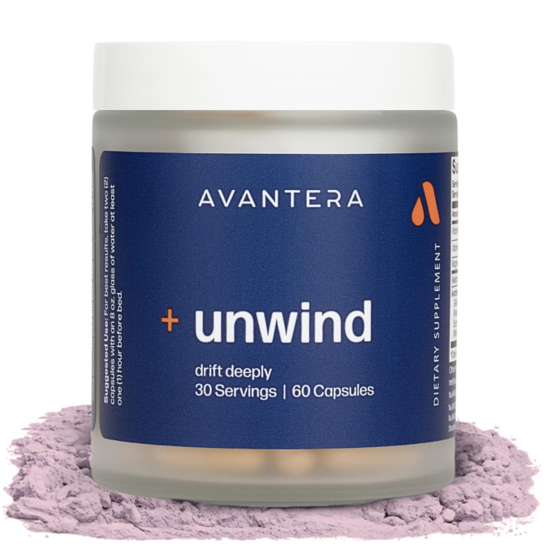 Avantera Premium Nootropic, Unwind | Support Healthy Stress Levels & Immune System, Gut Health & Improve Sleep Efficiency | 30 Day Supply