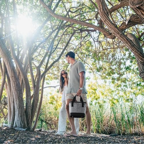 CleverMade Tahoe Collapsible Insulated Cooler Bag – 18 Can Leakproof Soft Cooler for Beach, Travel, Car – Bottle Opener – Cool Gray/Midnight