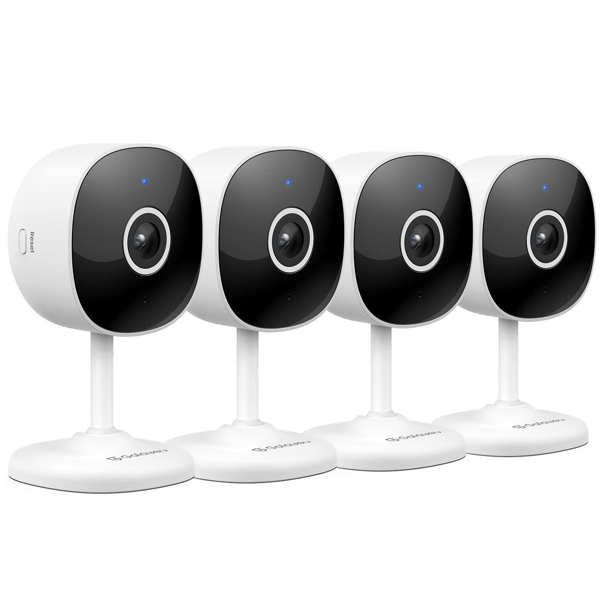 Indoor Cameras for Home Security 2K, Galayou Wireless Baby Monitor with Two-Way Audio, WiFi Cameras with APP for Phone, Smart Siren, Works with Alexa/Google Home(G7-4PACK)