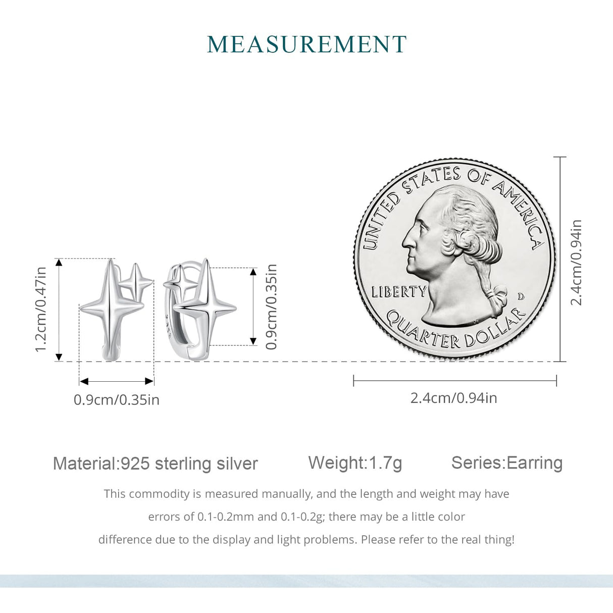 MUNDELL Silver Star Huggie Hoop Earrings for Women Hypoallergenic Earrings