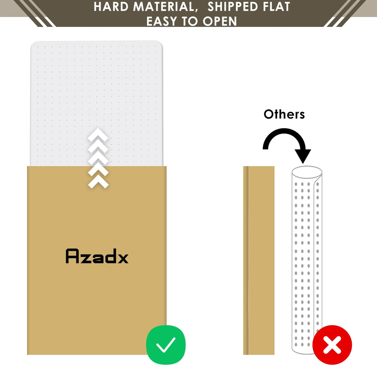 Azadx Heavy Duty Office Chair Mat for Carpet 32" x 48" Hard Material Chair Mat for Carpeted Floor Slip Resistant Carpet Protector for Home Office Easy Glide Desk Floor Mat for Office Chair on Carpets