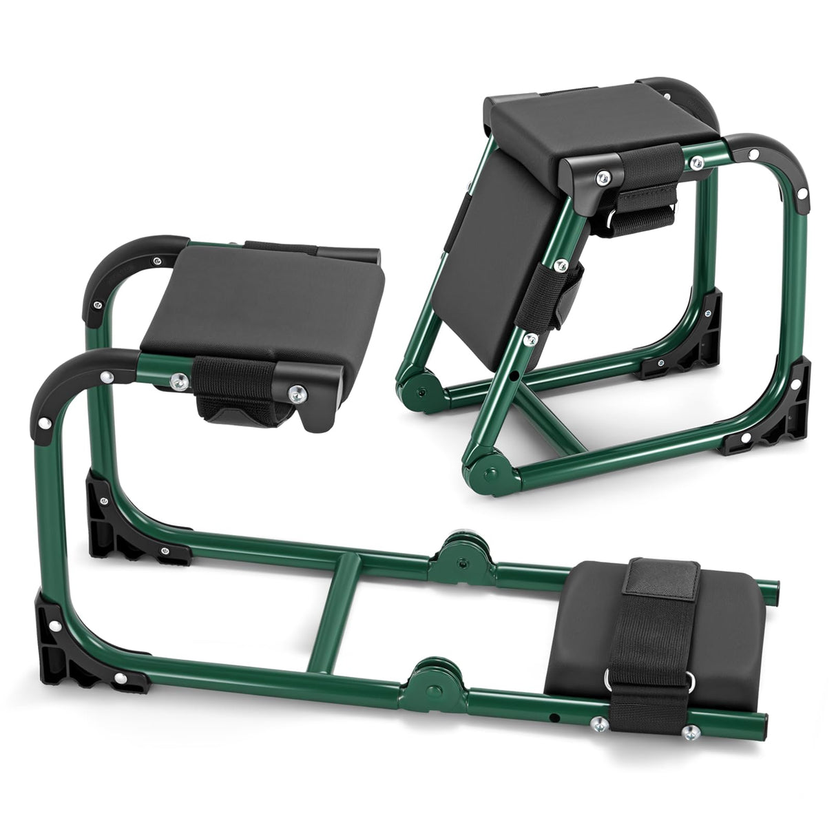 Tcoivs Knee Seat, Foldable Garden Kneeler and Seat, with Adjustable Kneeling Pad and Soft Seat Cushion, Supports Up to 350 LBS