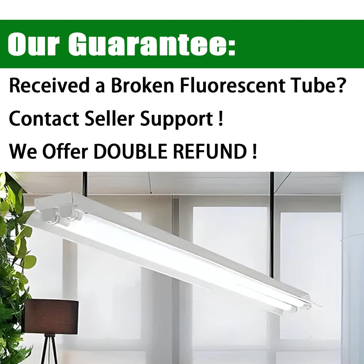 Konideke 25 Pack F32T8/841 Fluorescent Tube 48 Inch, T8 Fluorescent Light Bulb 4 Foot 32 Watt 4100K Cool White 2600 Lumens G13 Base