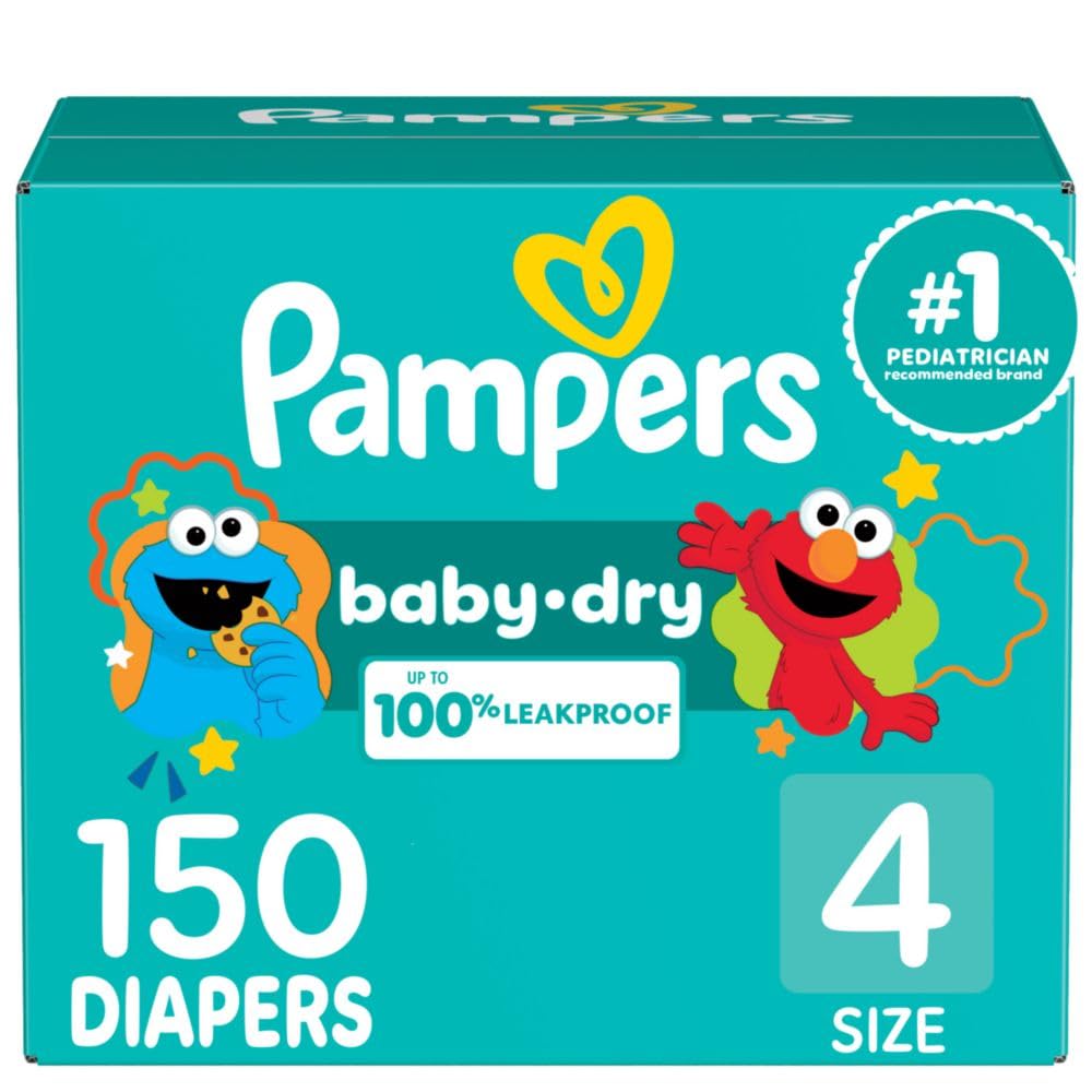 Pampers Diapers - Baby Dry - Size 5, 164 Count, Absorbent Disposable Infant Diaper (Packaging May Vary)