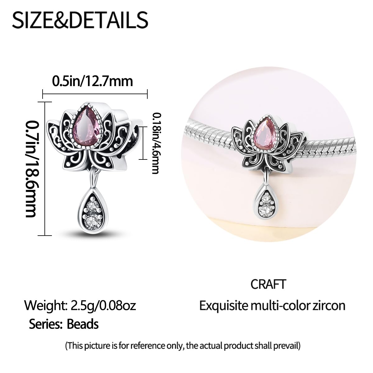 HappyStar 925 Sterling Silver Charms for Bracelets and Necklaces,Combination Dangle Pendants Beads Charms Jewelry Gift for Couples Sisters.(With Spacer Beads)