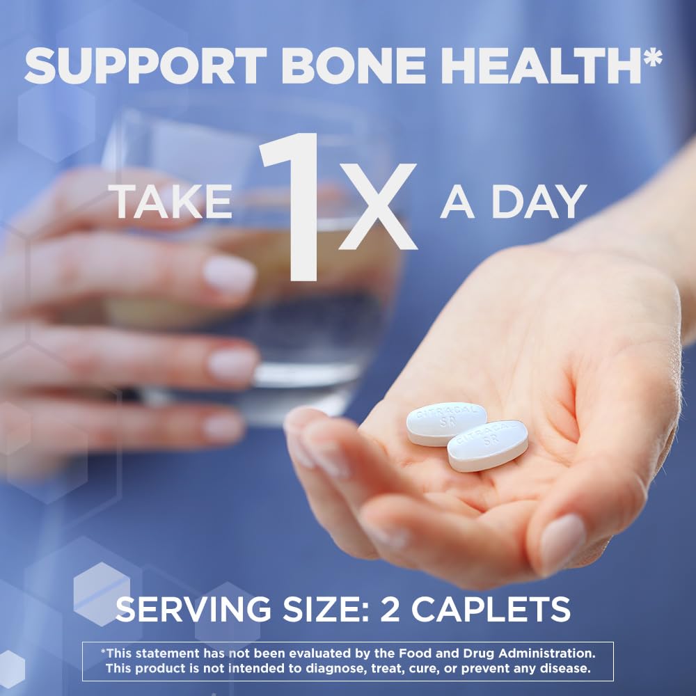 Citracal Slow Release 1200, 1200 mg Calcium Citrate with Vitamin D (1000 IU), Vitamin D3, Bone Health Support, Calcium Supplement for Ages 12+, 185 Count