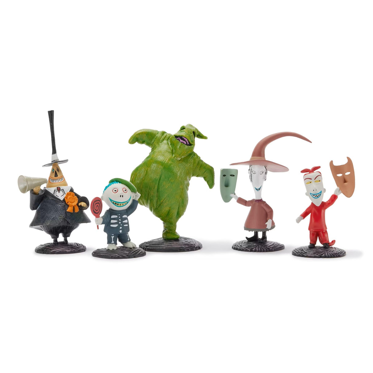 Disney Store Official The Nightmare Before Christmas Figure Set – 8 Fully Sculpted Disney Figures Including Jack Skellington, Sally, Zero & More in Double-Tiered Box with Scenic Backgrounds