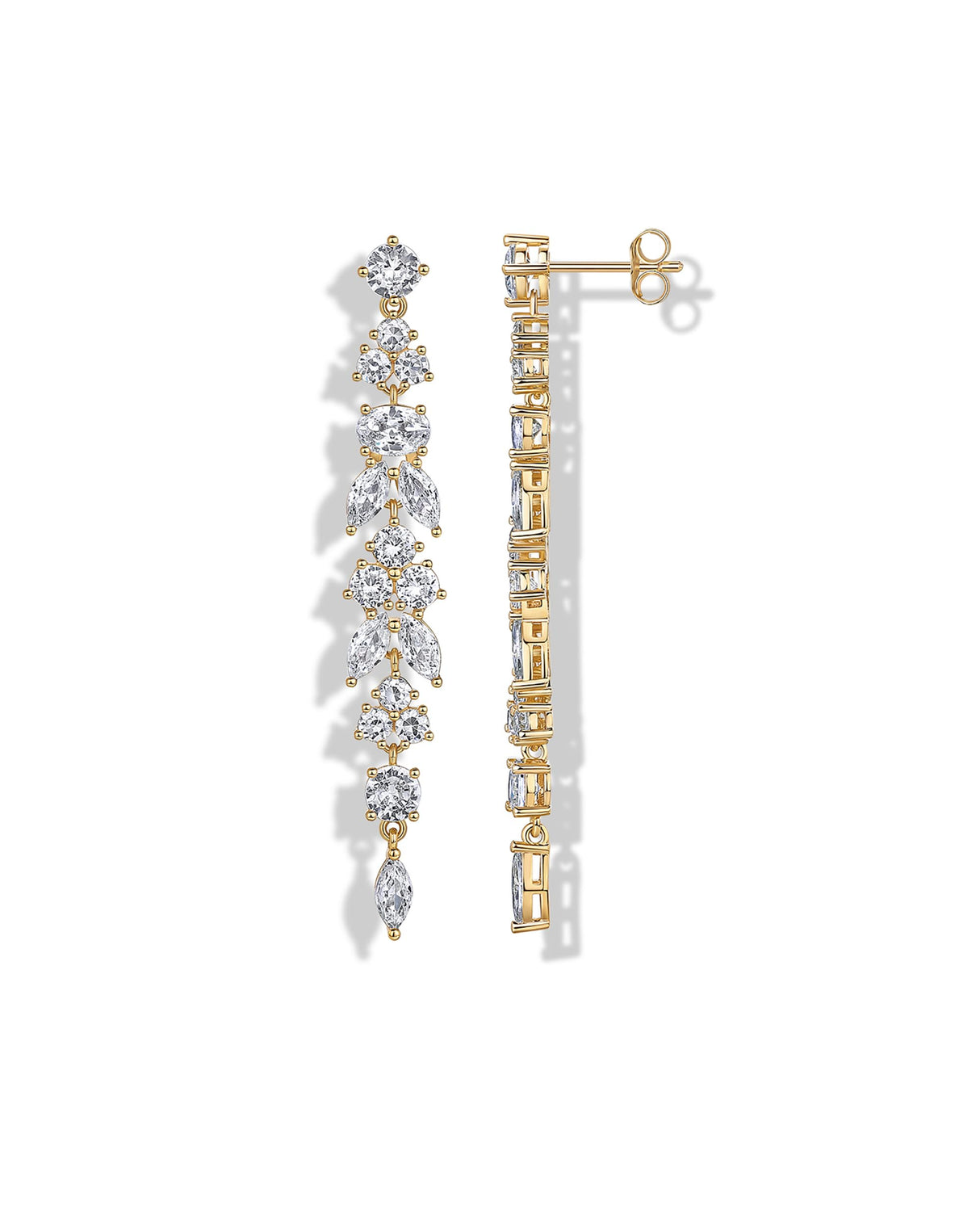 PAVOI 14K Yellow Gold Plated Cubic Zirconia Dangle Earrings for Women