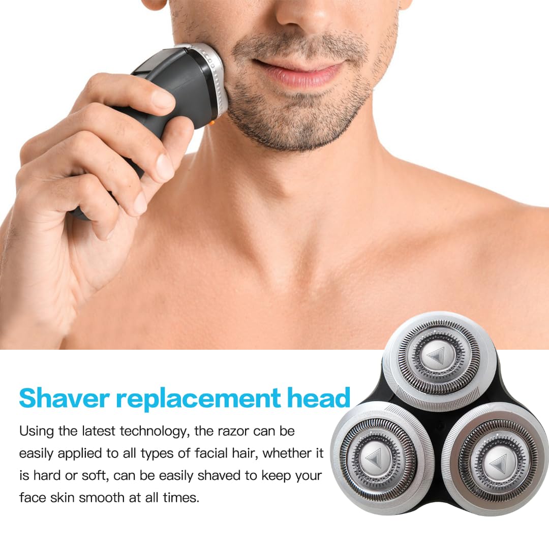 3 Pieces Replacement Shaving Head for Philips Norelco SH90/62 Series 9000 Series 8000 SensoTouch 3D S9721 S8950 S9000 S9311 S9321 S9511 S9531