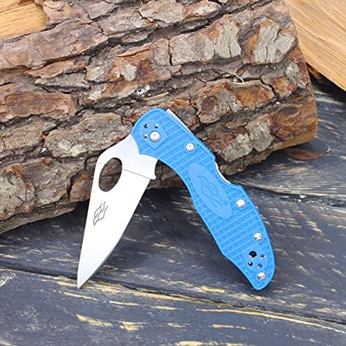 Firebird GANZO F759M Pocket Folding Knife 440C Stainless Steel Blade Nylon Glass Fiber Anti-Slip Handle with Clip Fishing Camping EDC Knife (Blue)