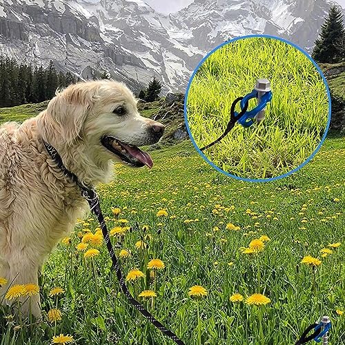 Homeon Wheels Camping Ground Anchors Aluminum Screw Heavy Duty Metal Non-Rust Cast Tent Anchors in Kit for Securing Animals,Tents, Canopies, Sheds, Car Ports, Swing Sets Outdoors Beach(Blue)