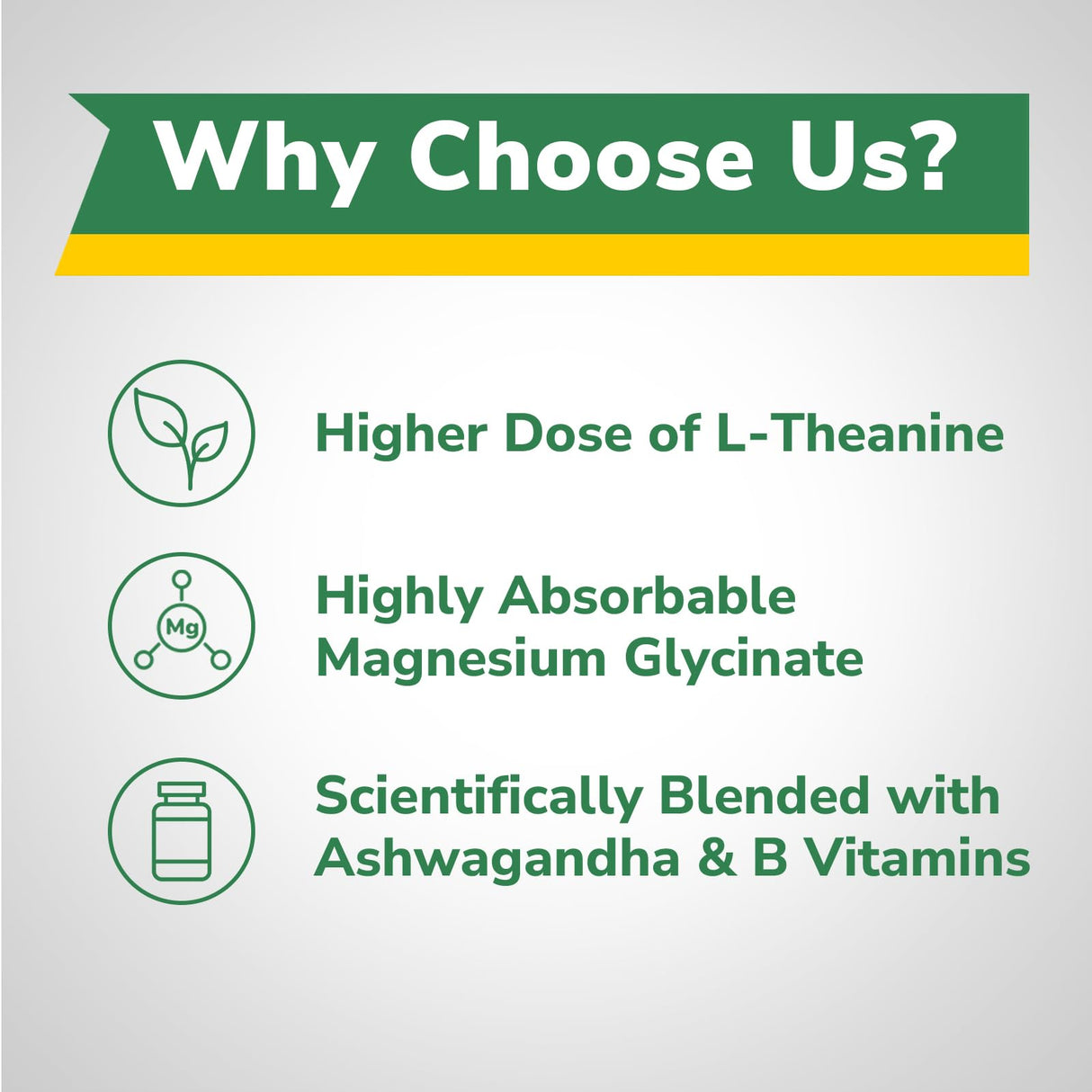Vitalibre L-Theanine 200mg Supplement, Magnesium Glycinate, Ashwagandha, Inositol, Vitamin B1 B2 B6, No Gluten, Calm, Relaxation, Focus, Cognitive Function, 60 Vegan Caps