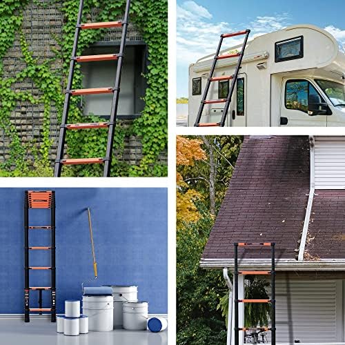 16.5FT Telescoping Ladder, Portable Extension Folding Ladder, Multi-Purpose Compact Ladder for Household or Outdoor Work, 330lbs Max Capacity